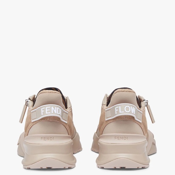FENDI Flow Sneakers Beige leather low-tops - Picture 1 of 7